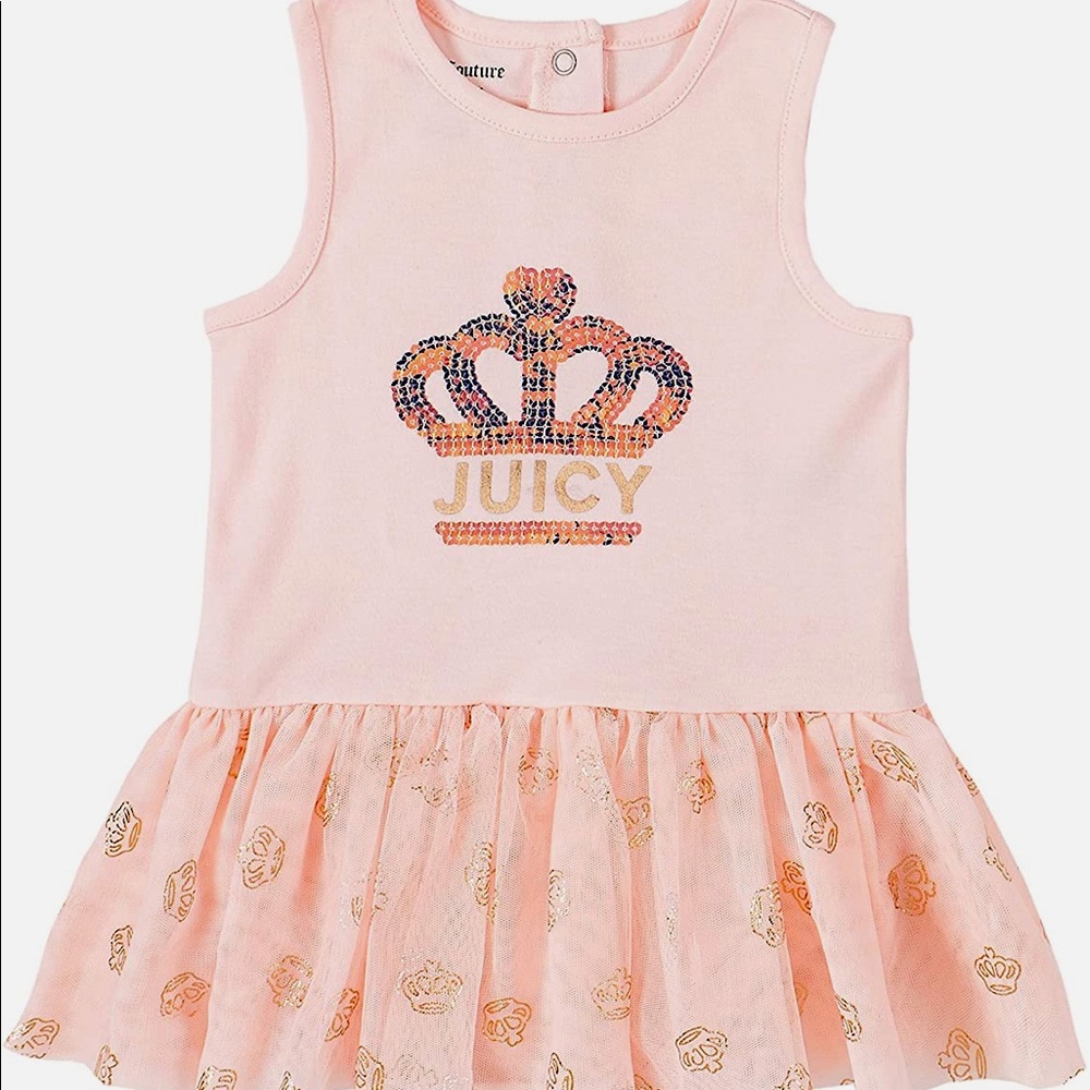 NWT Juicy Couture TuTu Dress Bodysuit w. Hair Band Baby Girl